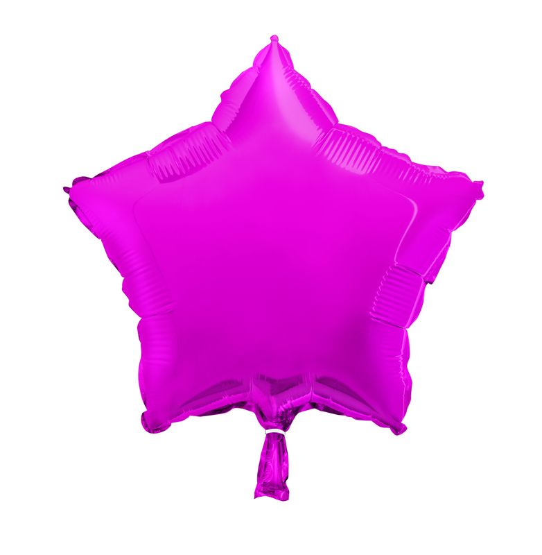 18&quot; Hot Pink Star Shaped Balloon (Helium)