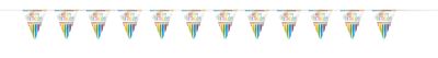 Rainbow Birthday Flag Banner 12 ft.
