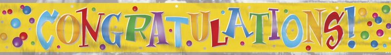 Congratulations Foil Banner 12 ft.