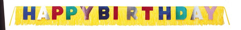 Happy Birthday Fringe Banner 9½ ft.