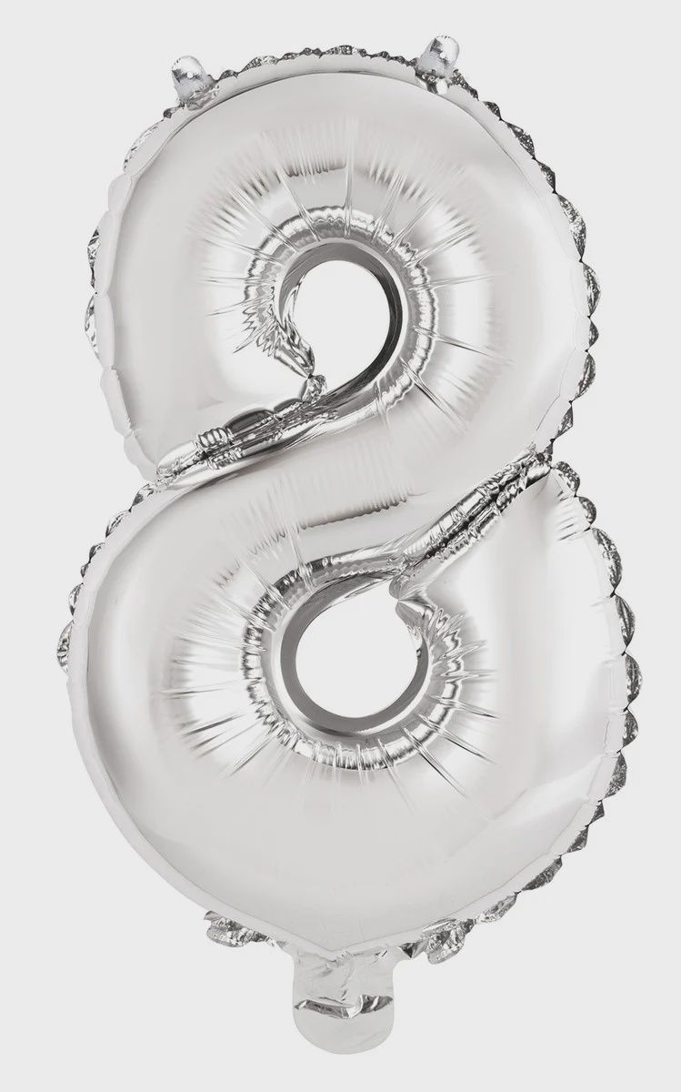14&quot; #8 Silver Balloon (Air  Only)