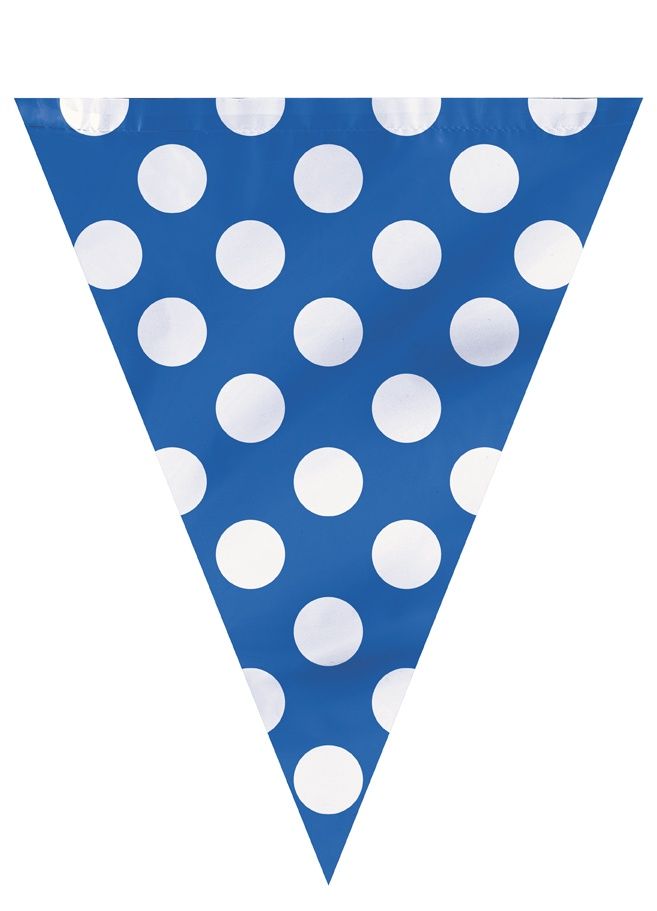 Royal Blue Dots Flag Banner 12 ft.