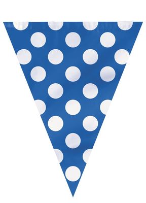 Royal Blue Dots Flag Banner 12 ft.