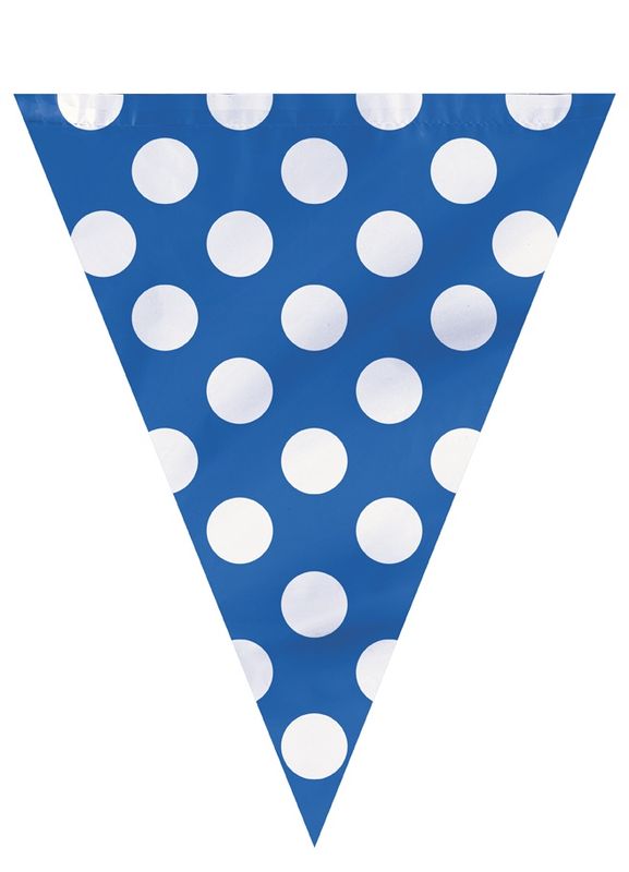 Royal Blue Dots Flag Banner 12 ft.