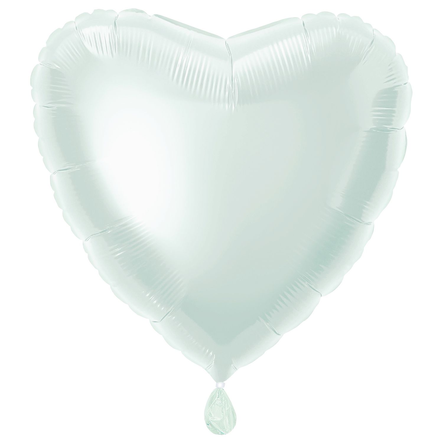 18&quot; Matte White Heart Shaped Balloon (Helium)