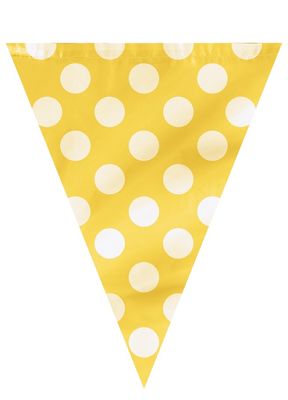 Sunflower Yellow Dots Flag Banner 12 ft.
