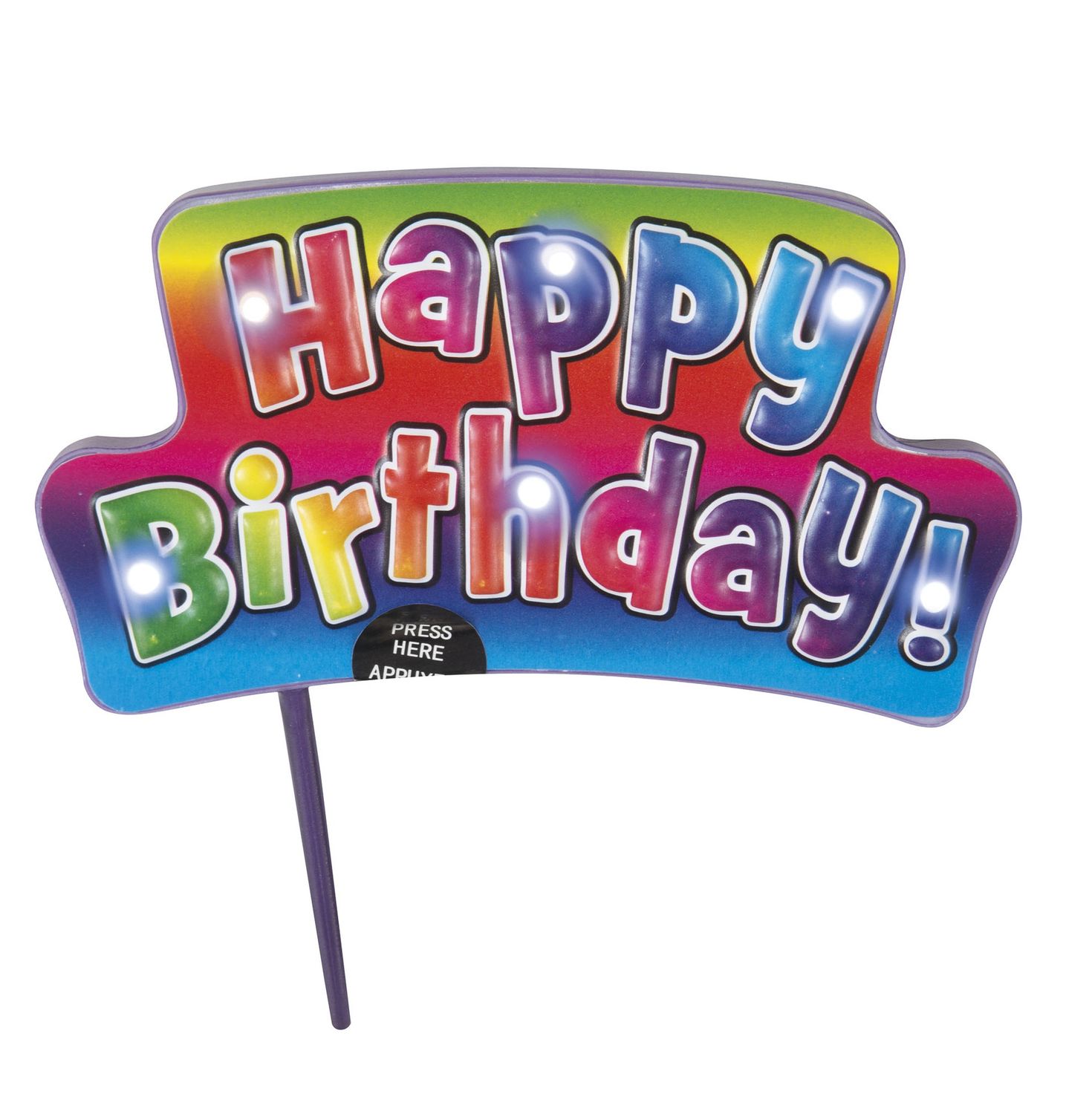 Happy Birthday Rainbow Cake Candle