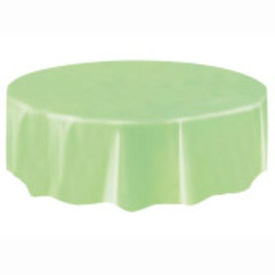 84&quot; Plastic Round Tablecover (Apple Green)