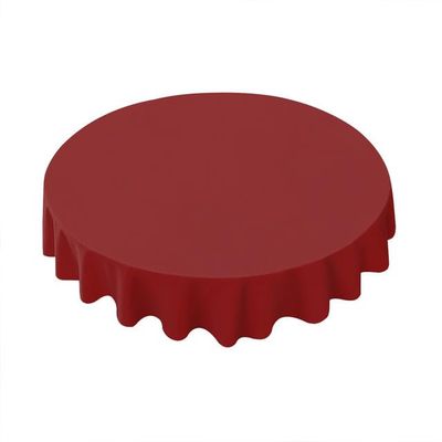 84&quot; Plastic Round Tablecover (Burgundy)