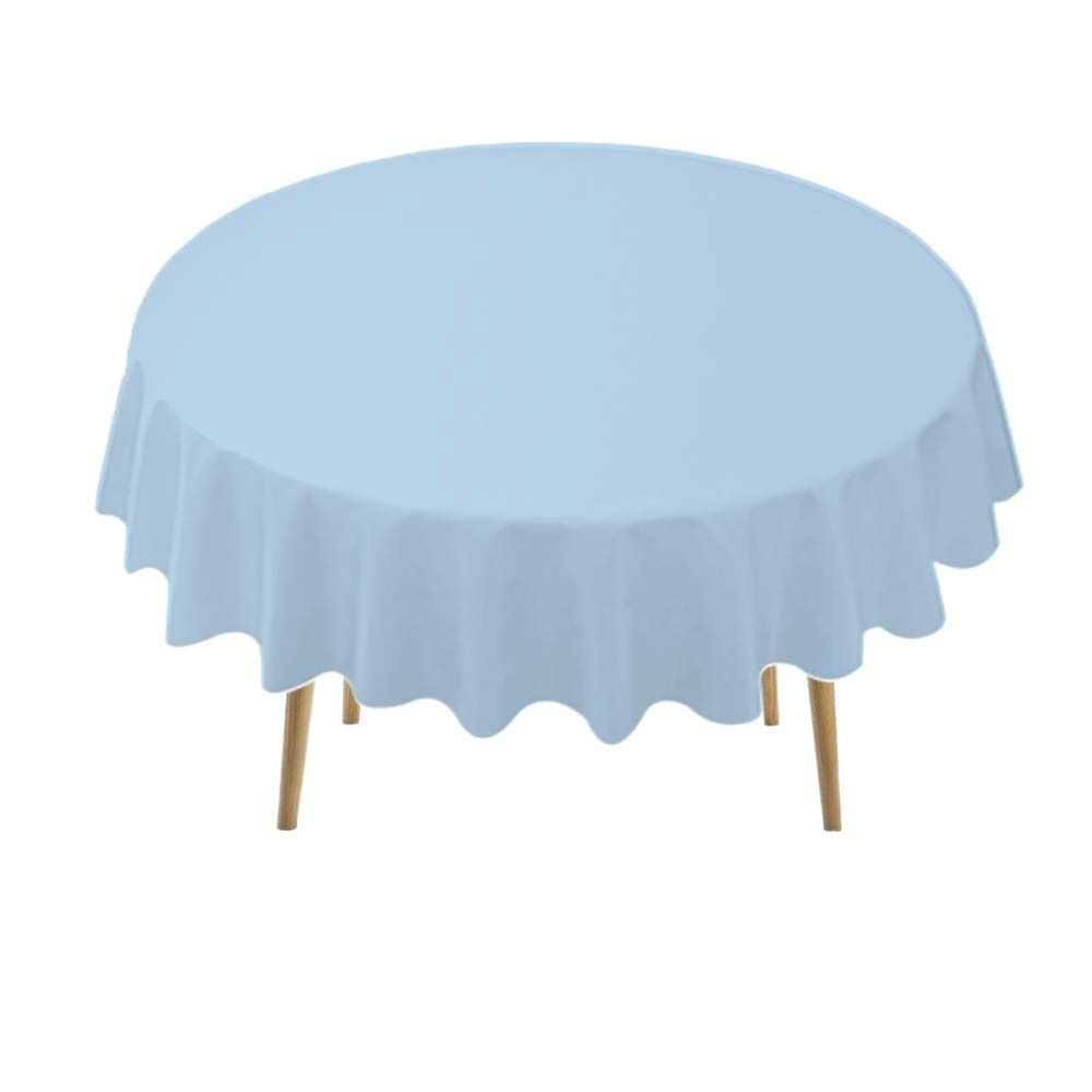 84&quot; Plastic Round Tablecover (Baby Blue)