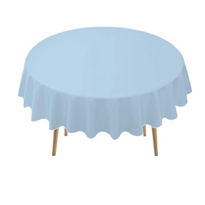 84&quot; Plastic Round Tablecover (Baby Blue)
