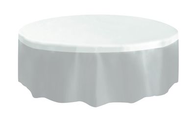 84&quot; Plastic Round Tablecover (Clear)