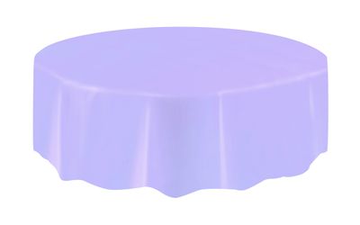 84&quot; Plastic Round Tablecover (Lavender)
