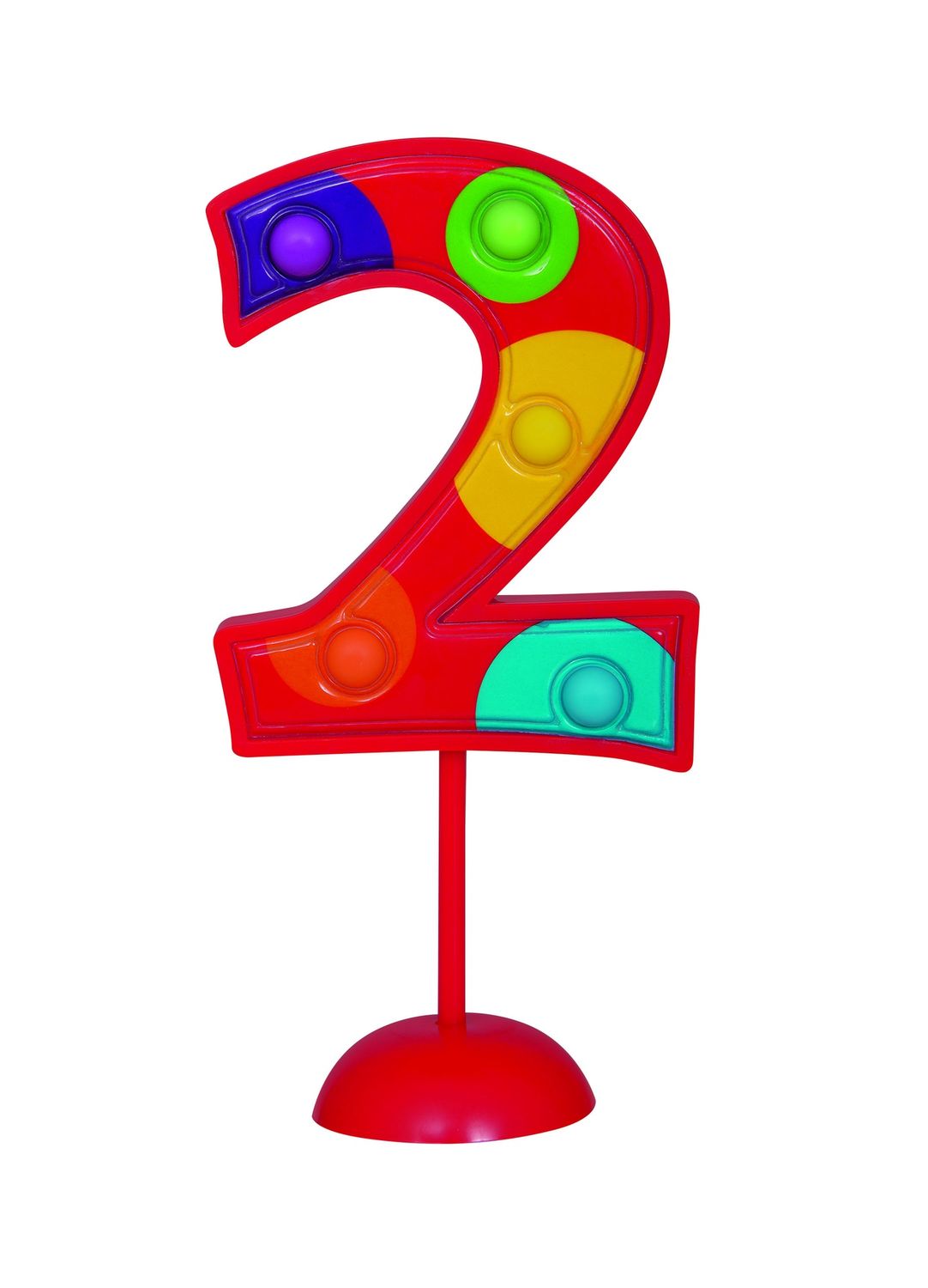 Flashing Number 2 Candle
