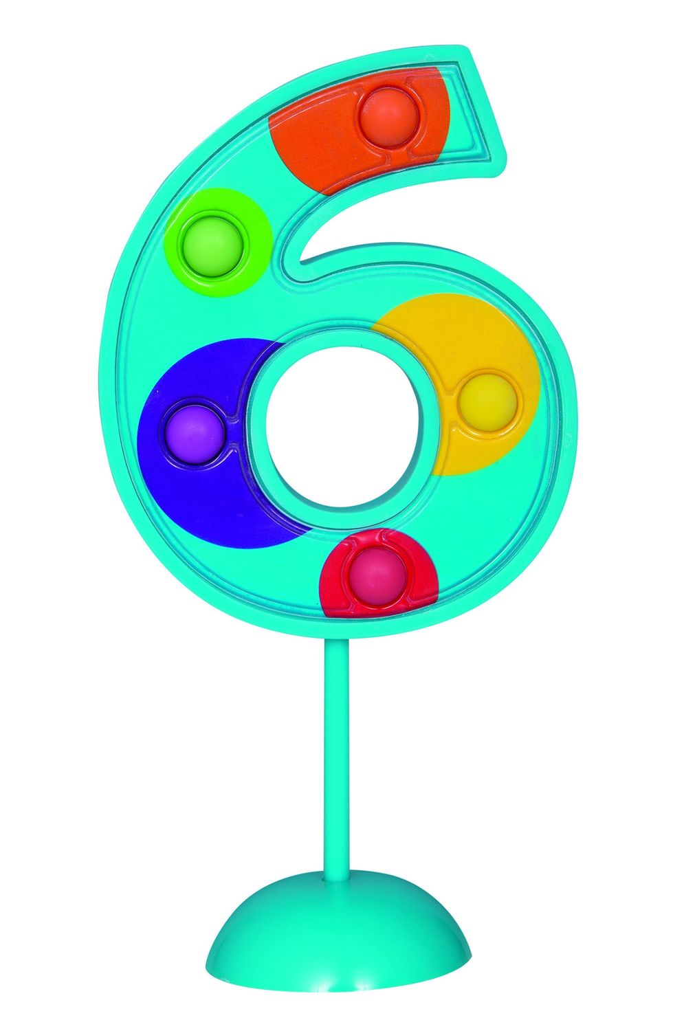 Flashing Number 6 Candle