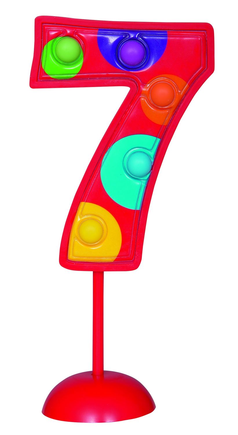 Flashing Number 7 Candle
