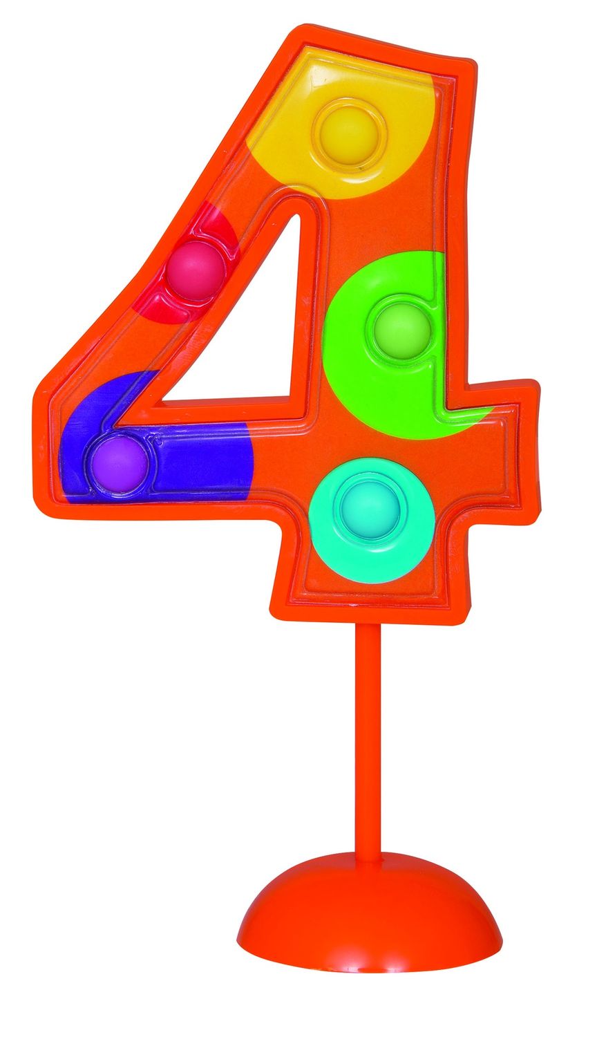 Flashing Number 4 Candle