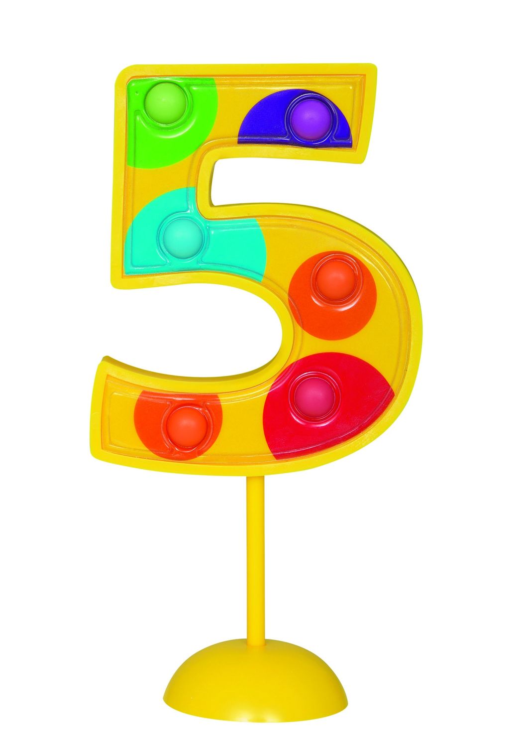 Flashing Number 5 Candle