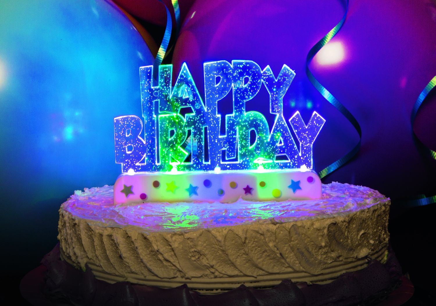 Happy Birthday Flashing Cake Decoration Candle
