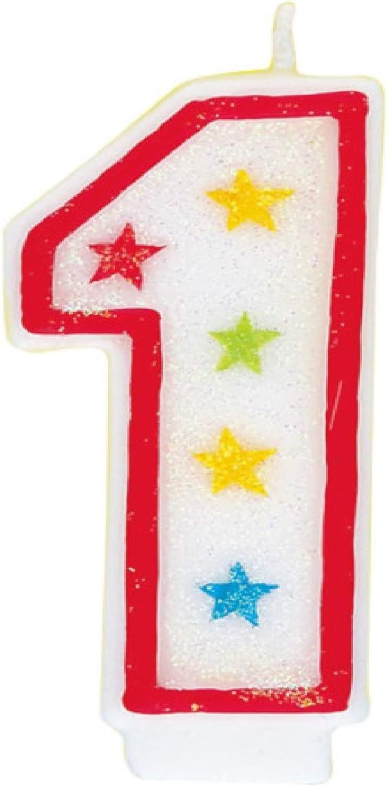 Numeral Glitter Candle 1