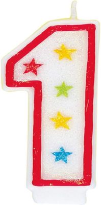 Numeral Glitter Candle 1