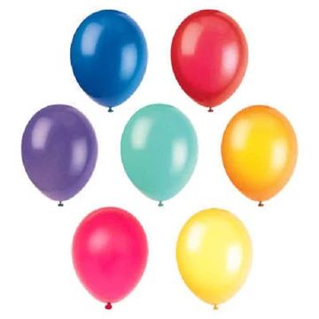 10pcs assorted color 12&quot; balloons