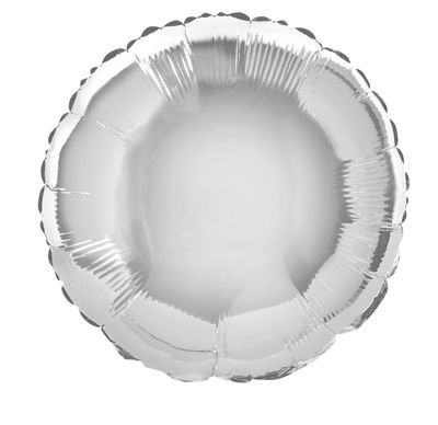 18&quot; Silver Round Shaped Balloon (Helium)