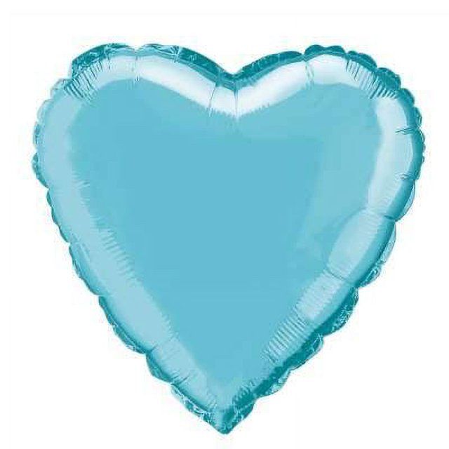 18&quot; Teal Heart Shaped Balloon (Helium)