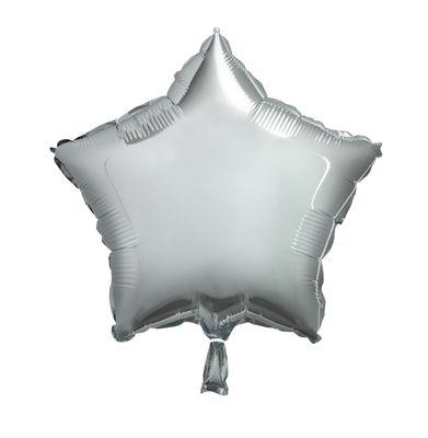 18&quot; Silver Star Shaped Balloon (Helium)