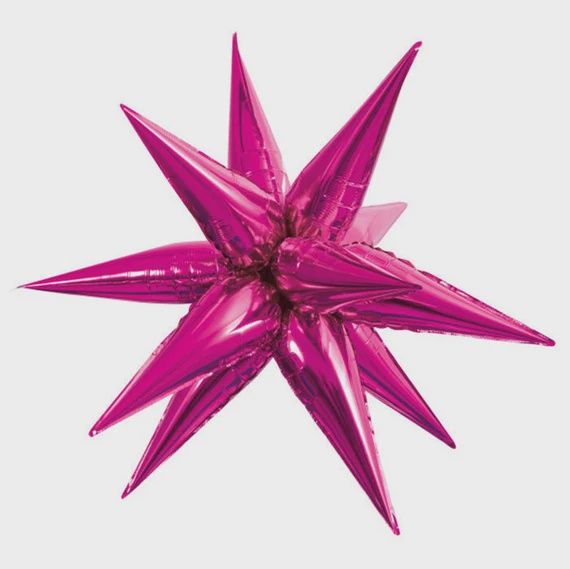 27.5&quot; Hot Pink Star Burst Balloon