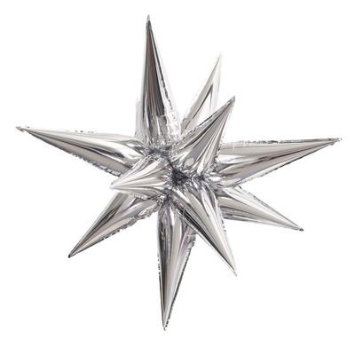 27.5&quot; Silver Star Burst Balloon
