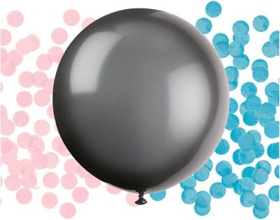 24&quot; Gender Reveal Balloon with Blue &amp; Pink Confetti