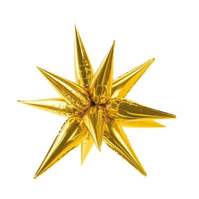 27.5&quot; Gold Star Burst Balloon