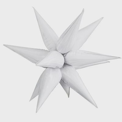 27.5&quot; Matte White Star Burst Balloon