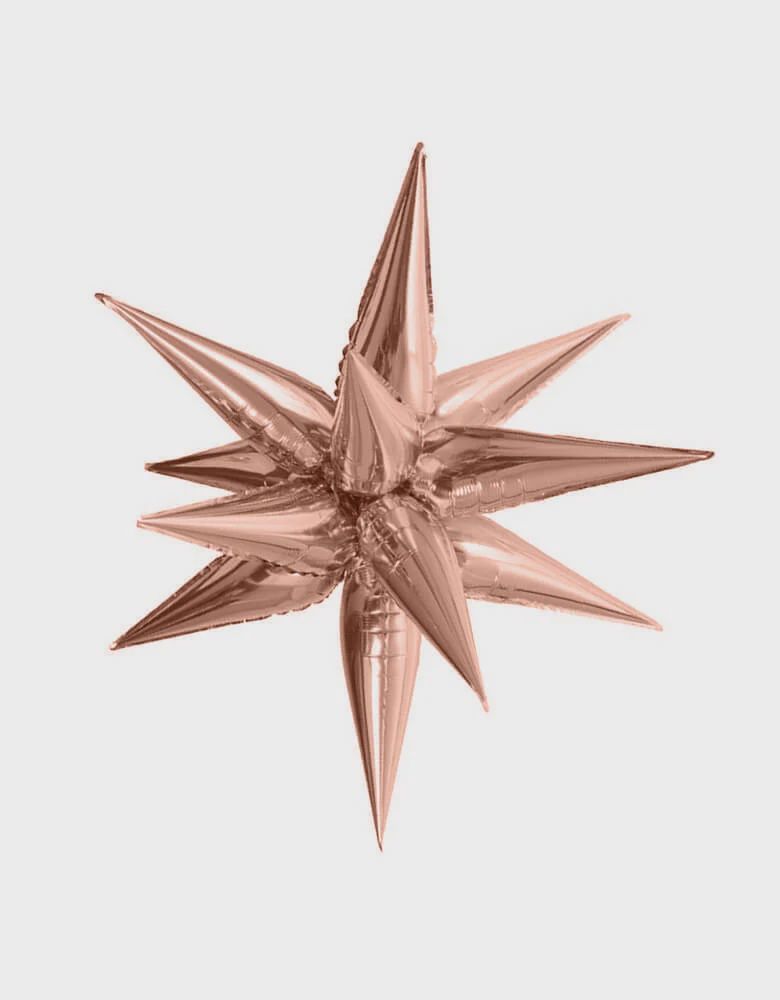 27.5&quot; Rose Gold Star Burst Balloon