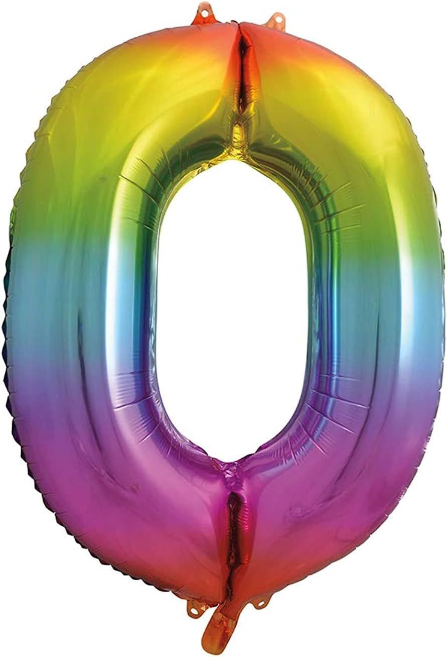 34&quot; #0 Rainbow Balloon (Helium)