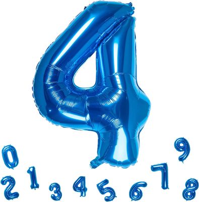 32" #4 Blue Balloon