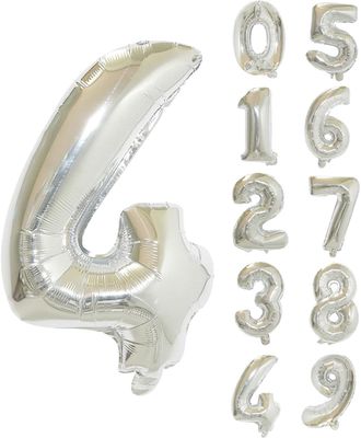 32" #4 Silver Balloon