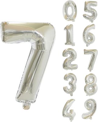 32" #7 Silver Balloon