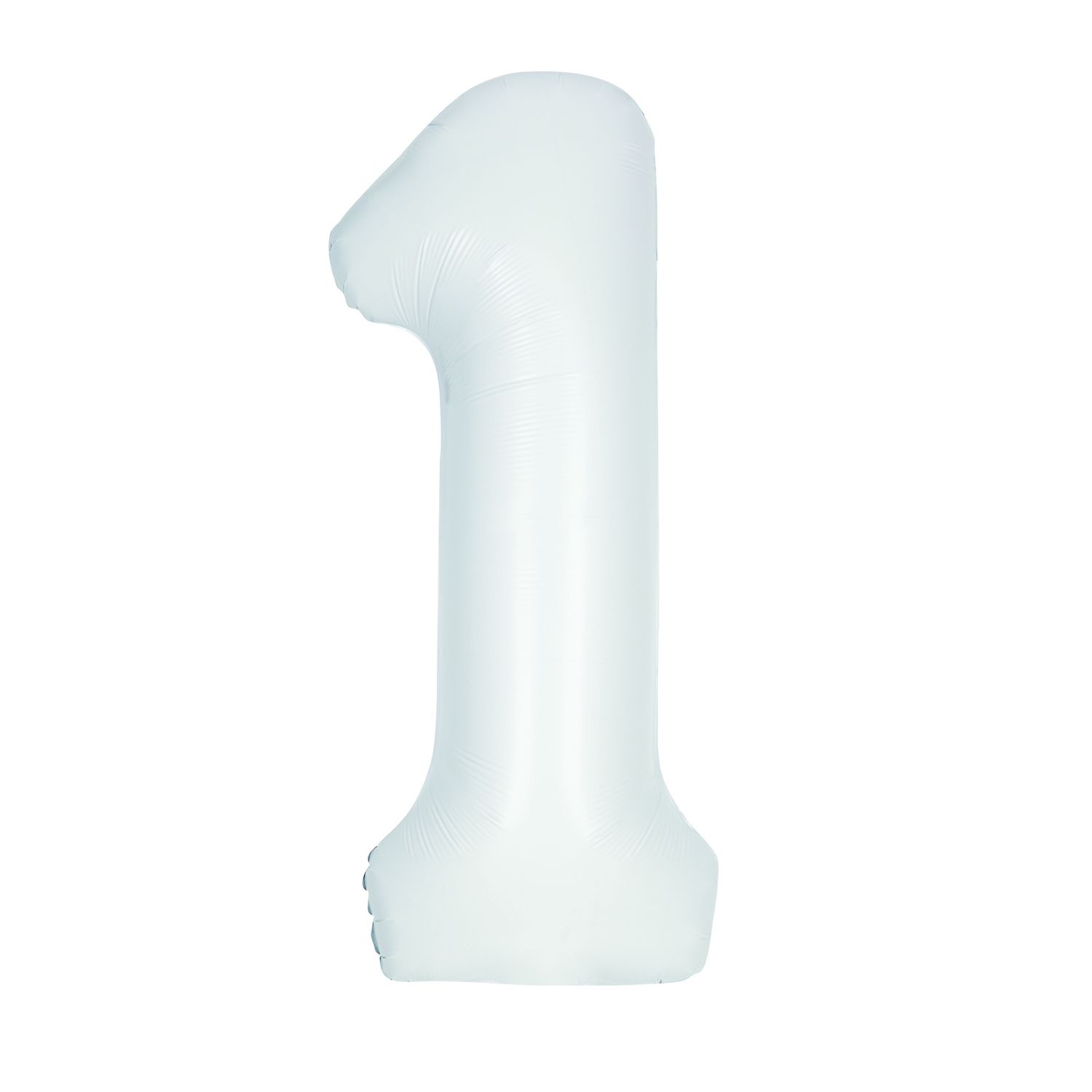 34&quot; #1 Matte White Balloon (Helium)