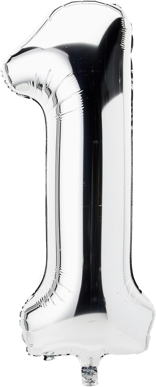 34&quot; #1 Silver Balloon (Helium)