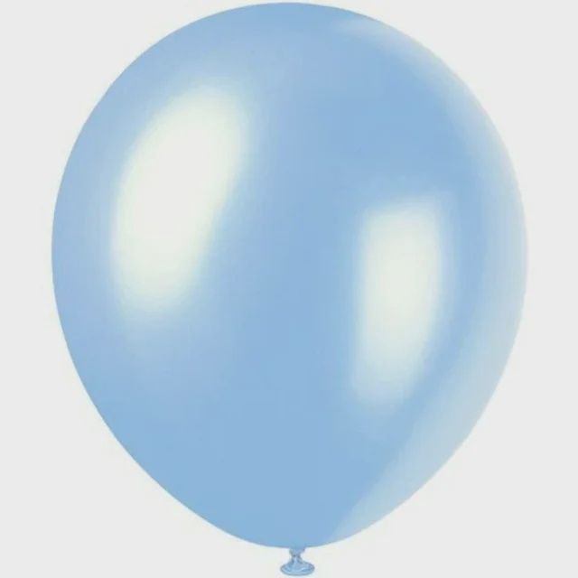 8pcs 12&quot; Pearlized Powder Blue Balloons (Helium)