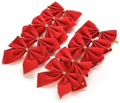 8pcs Red Mini Christmas Bows