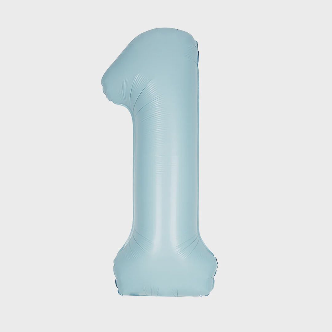 34&quot; #1 Matte Blue Balloon (Helium)