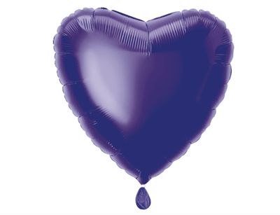 18&quot; Deep Purple Heart Shaped Balloon (Helium)
