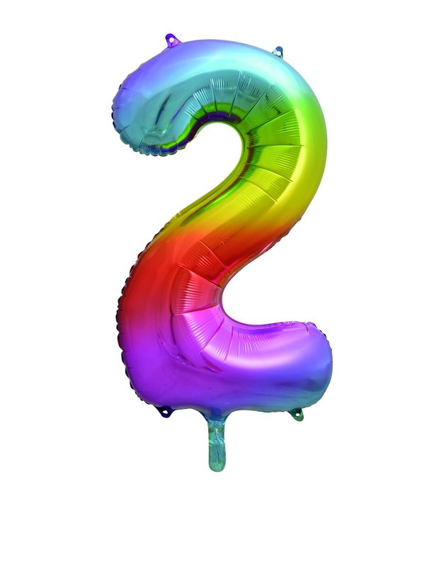 34&quot; #2 Rainbow Balloon (Helium)