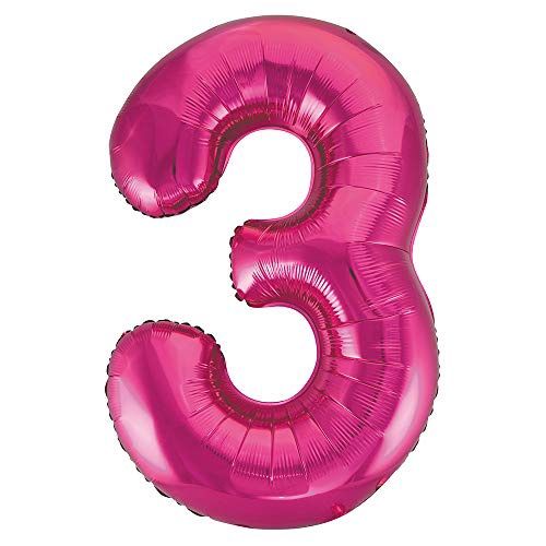 34&quot; #3 Hot Pink Balloon (Helium)