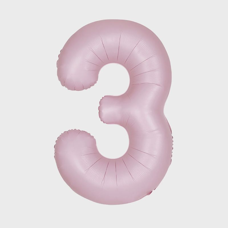 34&quot; #3 Matte Pink Balloon (Helium)