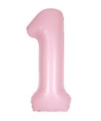 34&quot; #1 Matte Pink Balloon (Helium)