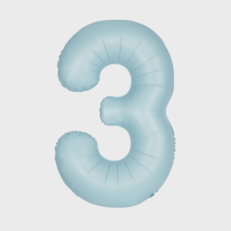 34&quot; #3 Matte Blue Balloon (Helium)